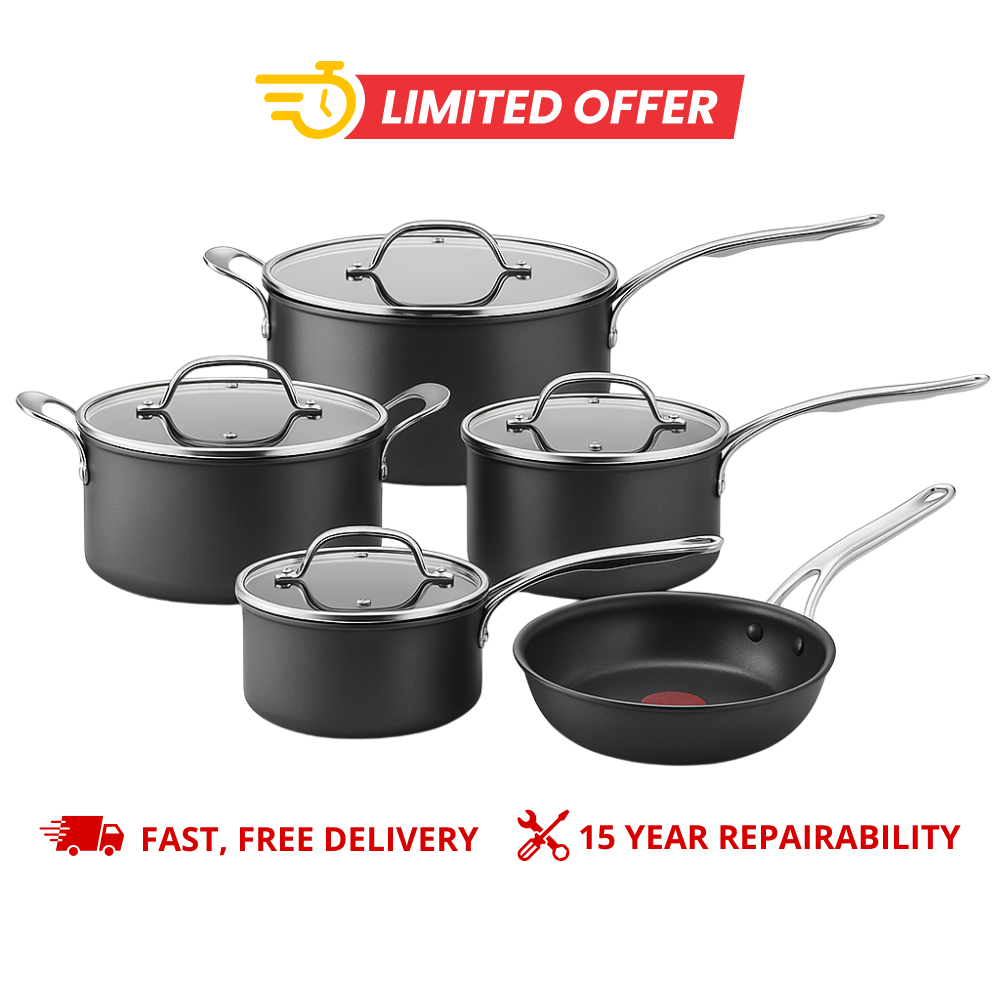 5 Piece Pan Set - Hard Anodised Jamie Oliver Cook's Exclusive